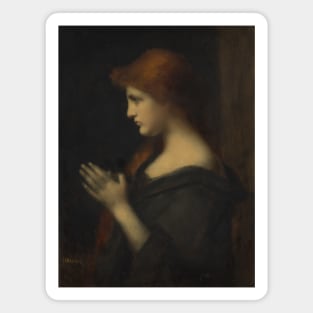 Young Woman Praying by Jean-Jacques Henner Magnet